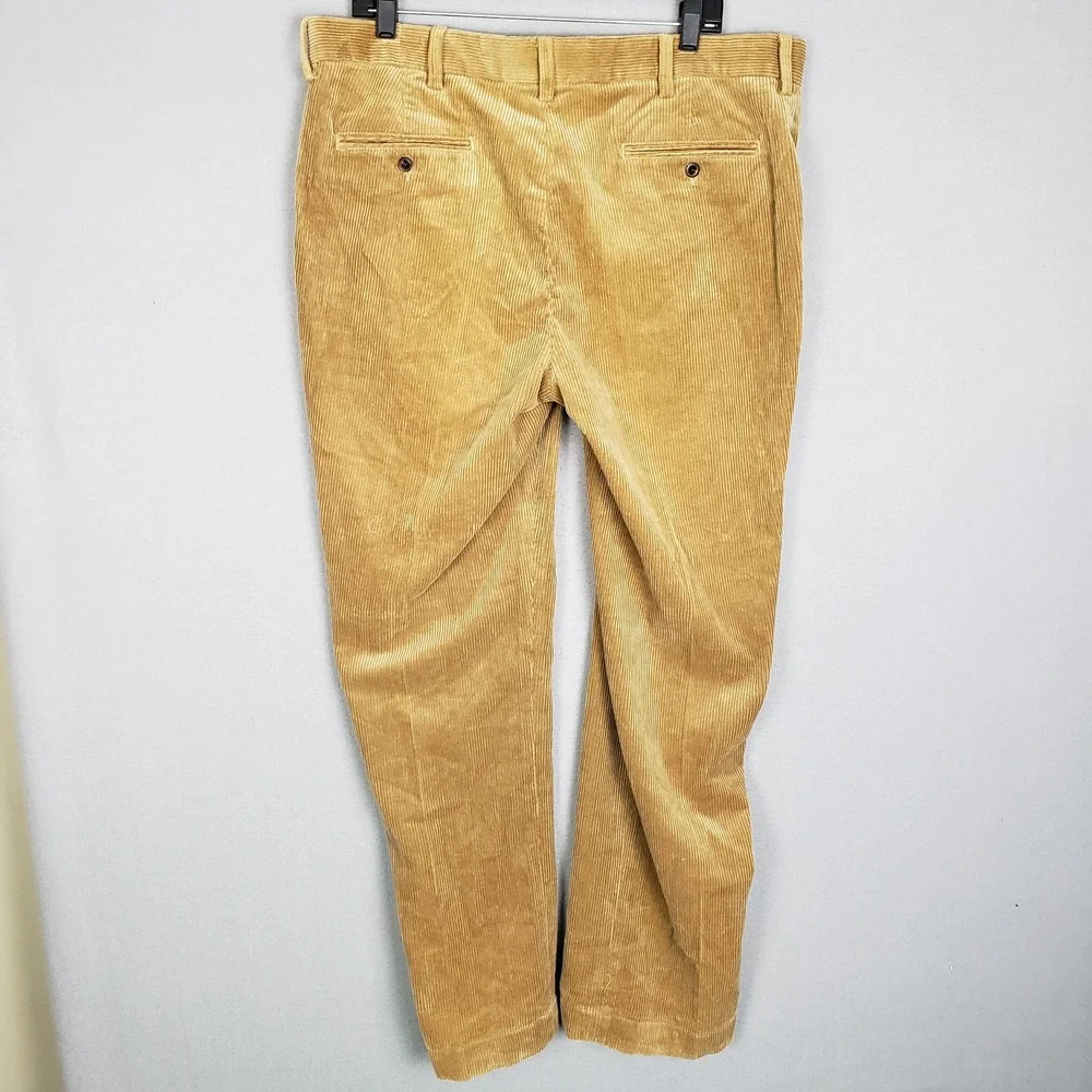 Polo‎ Ralph Lauren Men's 38x32 Corduroy Pant Dark Tan Academia Office Workwear